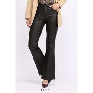 Kut From The Kloth Ana High Rise Fab Ab Flare Jeans Coated Black Women’s 8